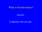 Why teach a course in bioinformatics?