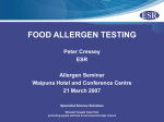 FOOD ALLERGEN TESTING