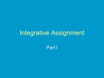 Integrative Assignment - California State University