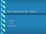 Key Nutrients for Teens