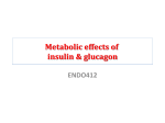 Metabolic effects of insulin & glucagon