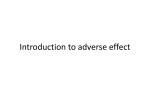 Introduction to adverse effect and risk management