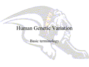 Human Genetic Variation - Mediapolis Community School