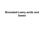 Chapter 14 Acids and Bases