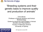 “Breeding systems and their genetic basis to improve quality and