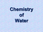 Chemistry of Water Notes