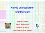 Hands-on session on Bioinformatics