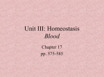 Homeostasis: Blood