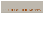 FOOD ACIDULANTS