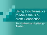 Math, or the Lack of, In a Biology Classroom