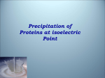 Precipitation of Proteins at isoelectric Point