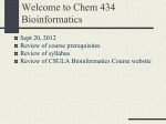 Intro to Bioinformatics