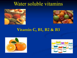 Vitamin C, B1, B2 & B3