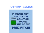 Chemistry - Solutions
