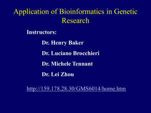 Application of Bioinformatics