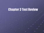 Chapter 3 Test Review