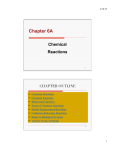 Chapter 6A Chemical Reactions CHAPTER OUTLINE