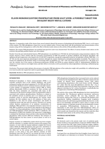 FLAVIN MONONUCLEOTIDE PHOSPHATASE FROM GOAT LIVER: A POSSIBLE TARGET FOR