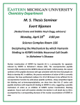 M. S. Thesis Seminar Evert Njomen  Chemistry Department