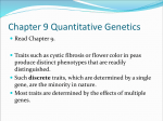 Chapter 9 Population genetics part IIIa Linkage