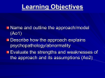 Biological Approach to explaining abnormality Ao1