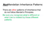 NonMendelian Inheritance Patterns