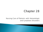 Chapter 24 Nursing Care of Patients with Hematopoietic