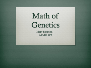 Math of Genetics - College of William & Mary