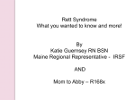 Rett Syndrome What you wanted to know and more
