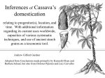 Inferences of Cassava’s domestication relating to location