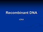 Recombinant DNA - Richmond School District