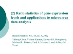 Ratio statistics of gene expression levels and
