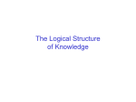 The Logical Structure of Knowledge