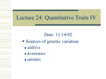 2002-11-14: Quantitative Traits IV