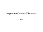 Important Genetic Disorders