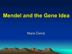 Mendel and the Gene Idea