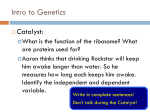 3.1 Intro to Genetics