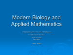 Modern Biology and Applied Mathematics - dimacs