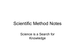 Scientific Method Notes, 9/8/12