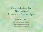 Gene Selection For A Discriminant Microarray Data Analysis