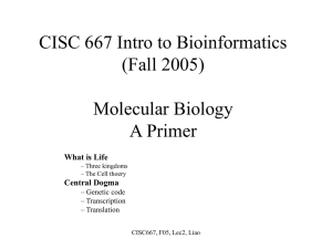 Bioinformatics (1) - Computer and Information Sciences