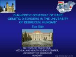 Diagnostic schedule of rare genetic disorders in the