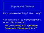 Genes in Populations II: Deviations from Hardy