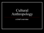 Cultural Anthropology