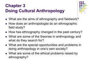 Chapter 3 Doing Cultural Anthropology