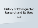 History of Ethnographic Research and Its Uses