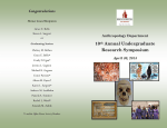 Congratulations 10 Annual Undergraduate Research Symposium