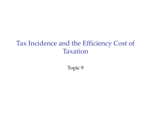 Tax Incidence and the Efficiency Cost of Taxation