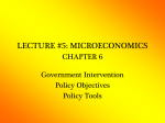 LECTURE #5: MICROECONOMICS CHAPTER 6