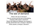 The law of demand